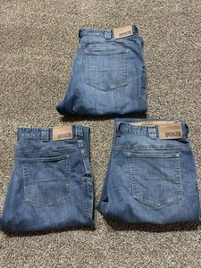 Duluth Trading Ballroom Flex Men Jeans Size 40 Blue Denim 40X32 LOT OF 3 - Picture 1 of 15