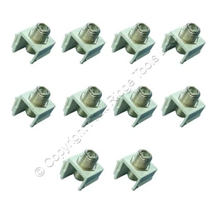 10 Cooper White Modular TV Video Connector F-Type Coaxial Cable Jacks RG6 - Picture 1 of 5