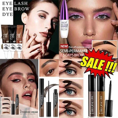 Professional Henna Eyelash Eyebrow Dye Tint Gel Eyelash Brown Black Tint Ki - Image 1 of 4