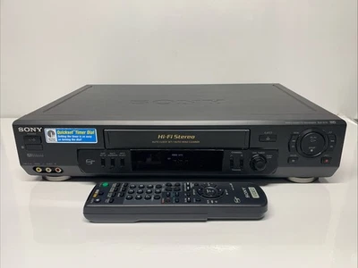 Sony SLV-N70 4 cabezales VCR Plus grabadora Hi-Fi reproductor VHS con control remoto y cables probados Foto 1 de 4