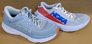 Hoka One One X2 Pairs Bondi 7 + Carbon X Runners Womens Size 10.5 Vgc Pre-owned - Picture 1 of 18