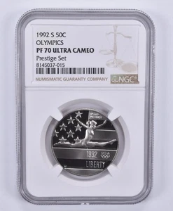 1992-S Olympic Gymnastics Commemorative Half Dollar Prestige Set PF70 NGC *0502 - Picture 1 of 5