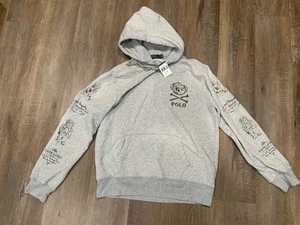 Nuevo Polo Ralph Lauren Oso Remo Equipo Gris Sudadera con Capucha Para Hombre Talla L - Imagen 1 de 11