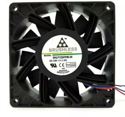 SHLF1224YHE-24 12038 24V 1.50A 12cm 3-pin for FFB1224EHE inverter fan - Image 1 of 3