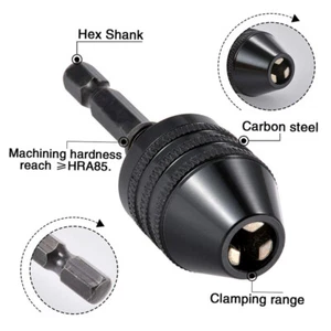 Quick change keyless drill bit chuck hex shank adapter converter tool - Picture 1 of 8