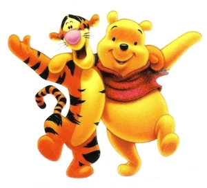 3X2.5" Tigger Pooh mejor amigo amigos PLANCHA TRANSFERENCIA calor vinilo hágalo usted mismo camisa sombrero - Imagen 1 de 1