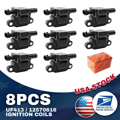 Durable Black Ignition Coils UF413 For Pontiac G8 6.0L V8 2008-2009 12570616 — 第 1/4 张图片
