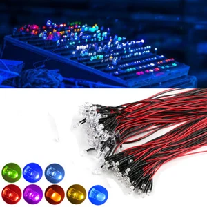 5 Stück 3/5mm LED Leuchtdiode 5V-12V mit Leitung Lampe Perle Kontrollleuchte - Bild 1 von 5