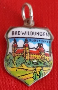 Bad Wildungen, Fürstenhof, Anhänger Wappen Bettelarmband Charms Silber 800 - Bild 1 von 2