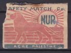 Ancienne allumette étiquette Palestine, Lion