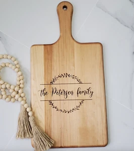 Engraved Bamboo Cutting Board Personalized Wood Chopping Board Customized Gift - Picture 1 of 4