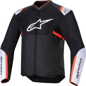 ALPINESTARS - GIACCA MOTO UOMO T-SPS AIR V2 BIANCO E ROSSO IN TESSUTO PROTEZIONI - Picture 1 of 9
