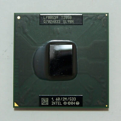 Intel Core Duo T2050 SL9BN 1.6GHz 2M Cache 533 MHz FSB dual-core socket M CPU - Image 1 of 2