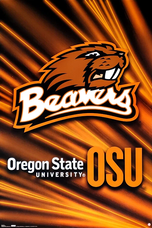 OREGON STATE BEAVERS Official NCAA Sports Team Logo Vintage 2006 22x34 POSTER - Image 1 of 1