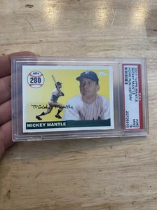 Mickey Mantle PSA 9 Mint Topps Collector Card New York Yankees ❤️ NYC 2007 GIFT - Picture 1 of 12