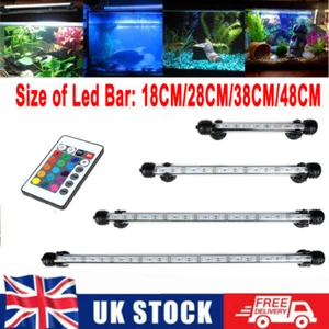 18cm-108cm Aquarium LED Fish Tank Light RGB 5050 SMD Lighting Bar Lamp + Remote - Picture 1 of 30