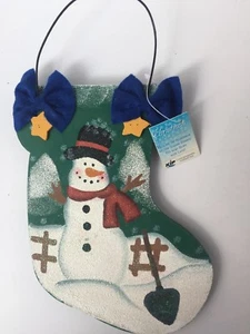 KIP CREATIONS LA COLECCIÓN NAVIDAD MUÑECO DE NIEVE COLGANTE EN MEDIA PLACA EN FORMA - Imagen 1 de 5