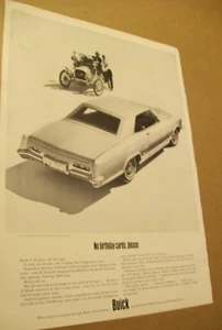 1963 Buick Riviera over-size-mag ad-promoting car to dealers-"No birthday cards" - Picture 1 of 1