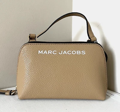 Nuevo Bolso Bandolera Pequeño Marc Jacobs Cuero Guijarro Café Helado Foto 1 de 4