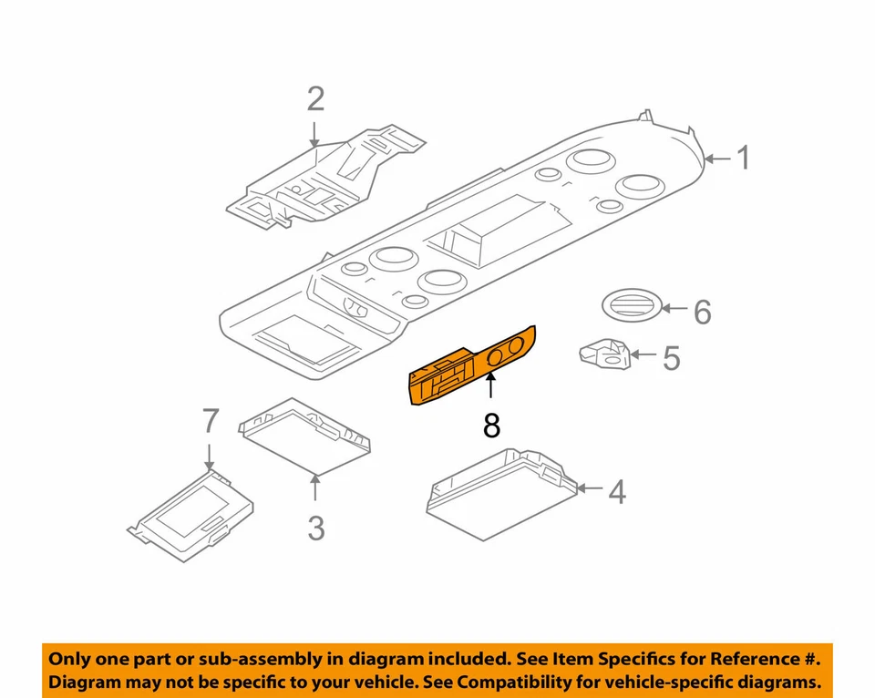 Interruptor de control de consola techo superior Infiniti Nissan OEM 04-0 QX56 282607S004 Foto 1 de 1