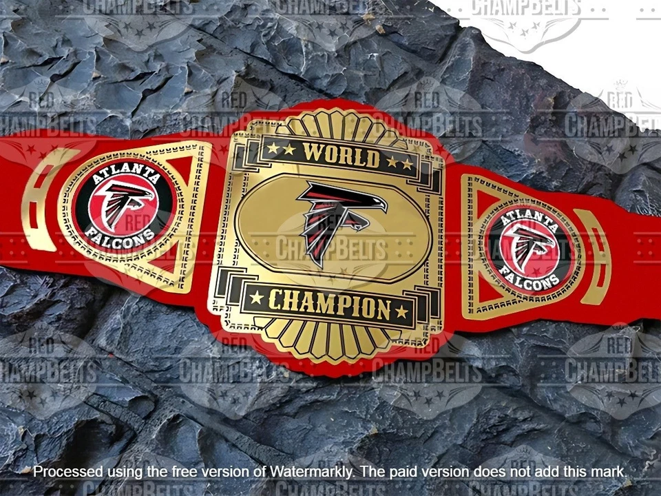Atlanta Falcons NFL Championship Belt Adult Size 2mm Brass - Image 1 of 1