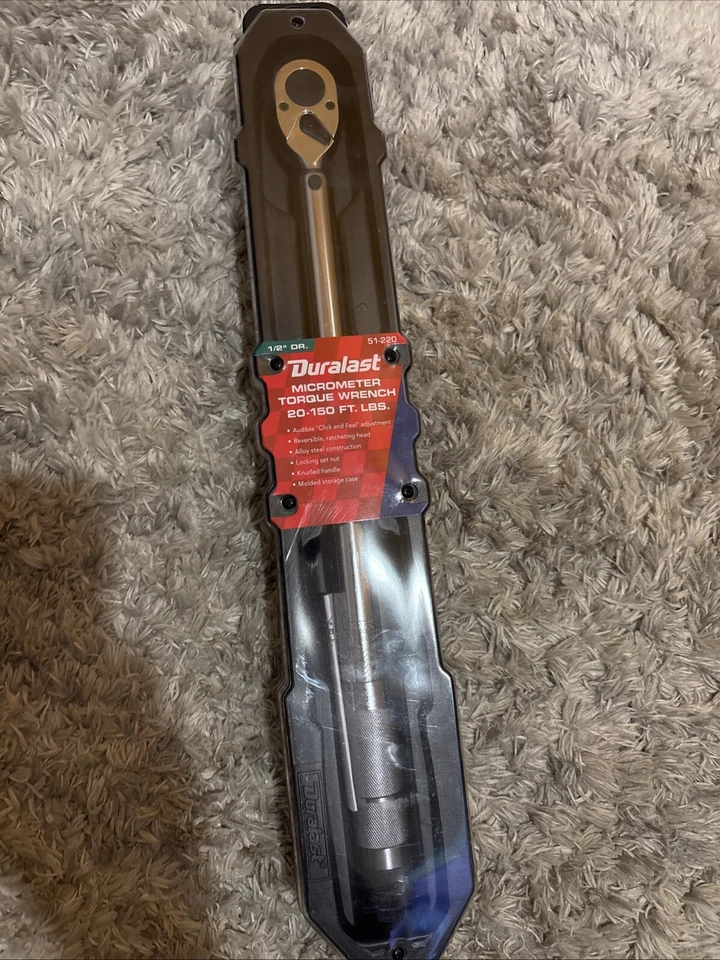 DURALAST (51-320) 1/2" DRIVE MICROMETER TORQUE WRENCH 50-250FT. LBS. *NEW* - Image 1 of 4