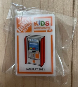 New Home Depot Kids Workshop ATM Pin February 2021 Project **PIN ONLY, NO KIT ** - Picture 1 of 1