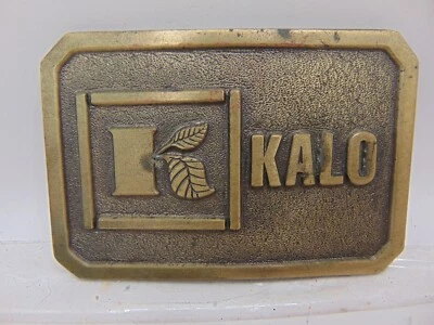 Vintage Kalo Labs belt buckle by Lewis Buckles  Promo for agriculture and turf - Image 1 of 4