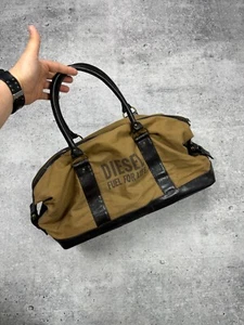 Vintage Diesel Fuel For Life Braun Leder Schulter Sporttasche Y2K Unisex 46x24cm - Bild 1 von 18