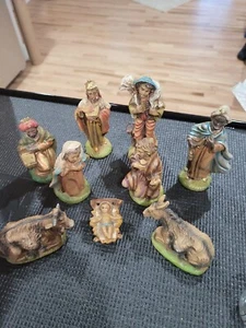 Italian Nativity 10 piece with Stable Set Made in Italy Vintage Christmas. - Picture 1 of 11