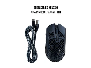 Missing USB / SteelSeries Aerox 9 Wireless Lightweight Honeycomb RGB Optical 🔷 - Picture 1 of 4