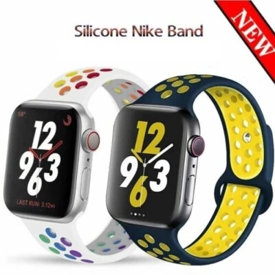 Sport Band Silicone iWatch Strap For Apple Watch Series 10 9 8 7 6 5 4 3 2 1 SE - Image 1 of 4