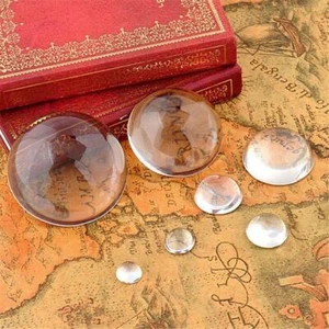 8-25 mm Kuppel Klarglas Cabochon Hemisphäre flache Rückseite Kristall Schmuckherstellung - Bild 1 von 21