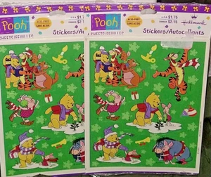 8 hojas Sello Disney Winnie The Pooh Invierno Navidad Pegatinas Tigger Nuevo en Paquete - Imagen 1 de 4