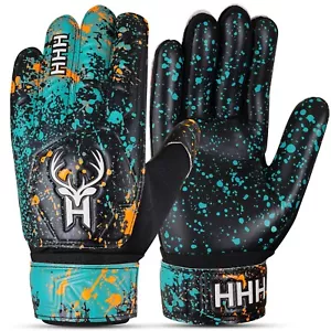 Guantes de portero de fútbol HHH niños niños guantes de fútbol con palmas de agarre - Imagen 1 de 8