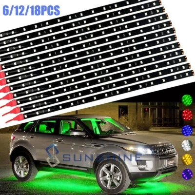 Waterproof 12'' DC 12V Motor 15 LED Strip Underbody Light For Car Motorcycle - Image 1 of 4