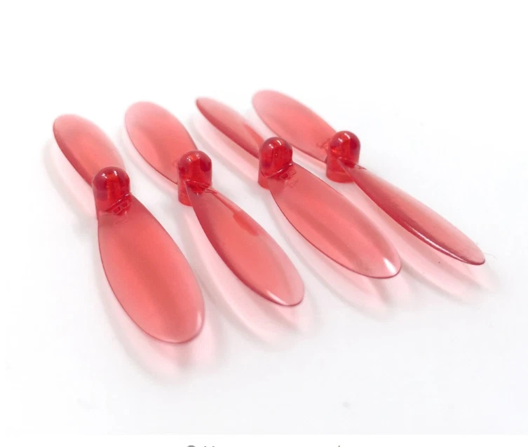 Hubsan X4 H107D Transparent Clear Red Propeller Blades Props Rotor Set 55mm - Image 1 of 1