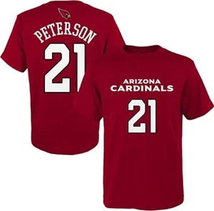 Team Apparel Youth Arizona Cardinals Patrick Peterson #21 T-Shirt, Red, Medium - Picture 1 of 8