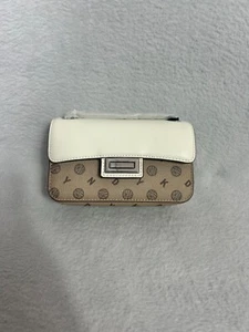 DKNY, Damen Creme + Braun Mini Monogramm Umhängetasche - Brandneu - Bild 1 von 9