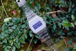 Gridlines Clear – Modified Watch Based on Casio F-91W – Transparent Case Gift - Picture 1 of 7