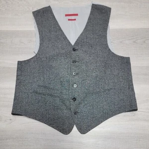 John Varvatos Waistcoat Vest Mens L Gray Dress Old Money Classy Preppy Event - Picture 1 of 8