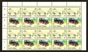 British Hillman Minx 1932 Vintage Car Double Postage Stamps MNH Block Of 10 Auto - Picture 1 of 2