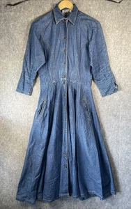 Betty Barclay Incollection Vintage Denim Fit & Flare Shirt Day Dress UK Size 12 - Picture 1 of 20