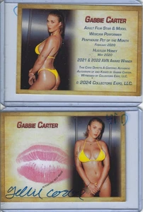 Tarjeta coleccionable firmada y besada por Gabbie Carter #41D modelo exposición de coleccionistas - Imagen 1 de 1