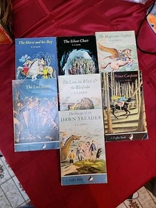 The Complete Chronicles of Narnia Boxed  Set C.S. Lewis  1973 7 Books Vtg  - Picture 1 of 15