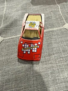 Vintage 1984 Ferrari Testarossa Car Toy Tilt Light Red SS-913 Licensed Pull Back - Picture 1 of 4