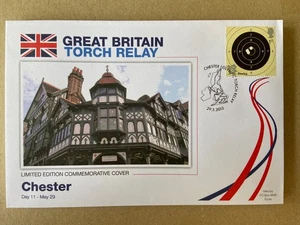 Cubierta de sello conmemorativo L/E relé antorcha olímpica Mercury 2012 CHESTER 586G - Imagen 1 de 2