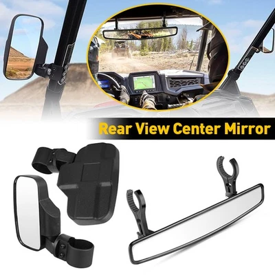 "Juego de espejos retrovisores laterales y traseros con abrazadera de 2"" para Polaris RZR 800 XP1000 900 Yamaha UTV" Foto 1 de 4