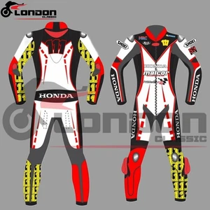 Honda Motorbike Racing Suit Original Cowhide Leather Customized Motocycle Suit - Picture 1 of 3