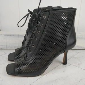 Vince Camuto Ellio schwarze Stiefelette zehenfrei hoher Absatz 9 M - Bild 1 von 13